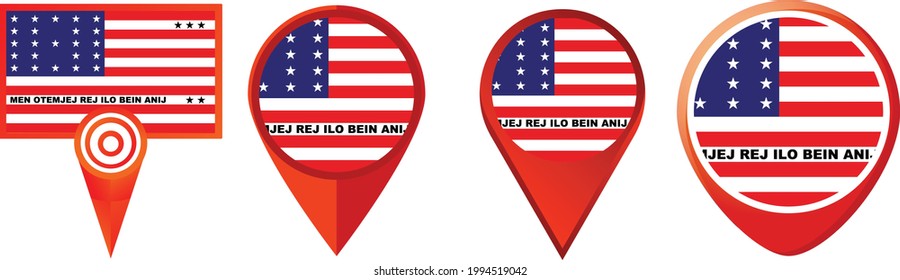 Bikini Atoll flag icon . web icon set . icons collection. Simple vector illustration.