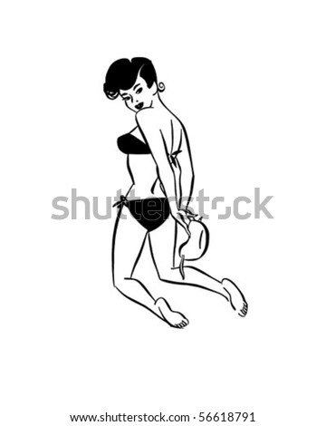 Bikini Babe - Retro Clip Art