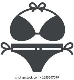 Bikini black icon on white background