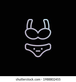 Bikini blue gradient vector icon