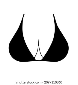 bikini boobs Vector illustration of silhouettes