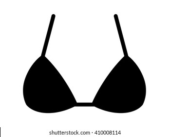 Bikini bra or brassiere top flat vector icon for apps and websites