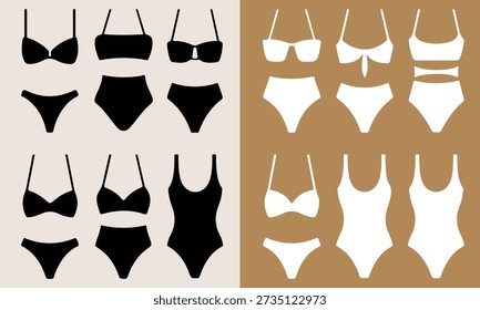 Bikini and Bra Set Silhouette Collection for Women
