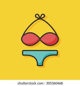 bikini color line icon