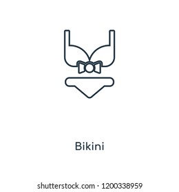 Bikini concept line icon. Linear Bikini concept outline symbol design. This simple element illustration can be used for web and mobile UI/UX.