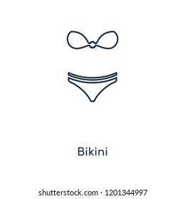 Bikini concept line icon. Linear Bikini concept outline symbol design. This simple element illustration can be used for web and mobile UI/UX.