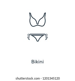 Bikini concept line icon. Linear Bikini concept outline symbol design. This simple element illustration can be used for web and mobile UI/UX.