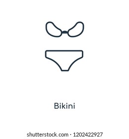 Bikini concept line icon. Linear Bikini concept outline symbol design. This simple element illustration can be used for web and mobile UI/UX.