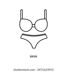 bikini concept line icon. Simple element illustration. bikini concept outline symbol design.