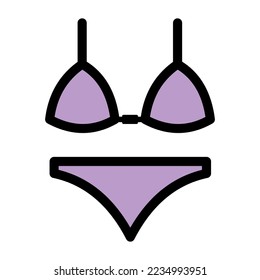 Bikini emoji icon isolated vector illustration on white background