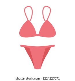 Bikini flat icon. You can be used bikini icon for several purposes like: websites, UI, UX, print templates, presentation templates, info-graphics, web and mobile phone apps.
