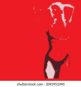 Bikini Girl image with dots element