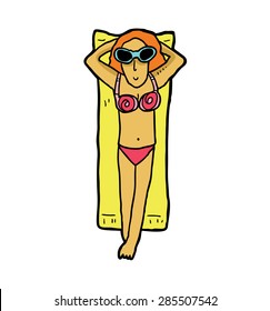 bikini girl sun bathing