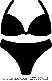 bikini glyph icon illustration vector