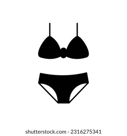 Icono de vector de glifos de bikini que puede editar o modificar fácilmente

