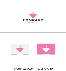 Plantilla de diseño del logotipo de colgador de bikini