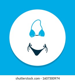 Bikini icon colored symbol. Premium quality isolated swimsuit element in trendy style.