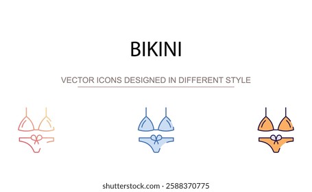 Bikini icon design with white background stock illustration