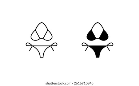 Bikini icon design with white background stock illustration