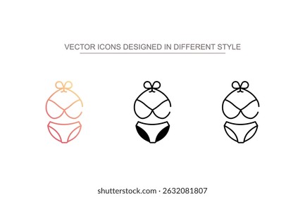 Design de ícone de biquíni com fundo branco ilustração stock
