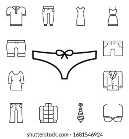 Icono de Bikini. Conjunto detallado de iconos de ropa. Diseño gráfico de primera calidad. Uno de los iconos de colección para sitios web, diseño web, aplicación móvil