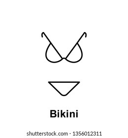 Bikini icon. Element of summer holiday icon. Thin line icon for website design and development, app development. Premium icon