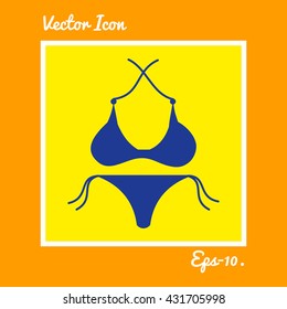 Bikini Icon. Eps-10.