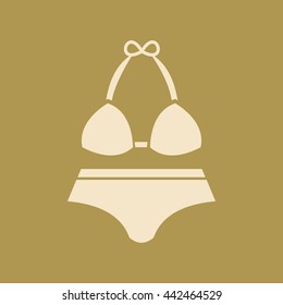 Bikini Icon. Eps-10.