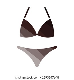 Bikini Icon. Flat Color Ladder Design. Vector Illustration.