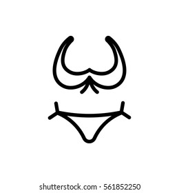 bikini icon illustration isolated vector