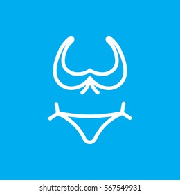 bikini icon illustration isolated vector