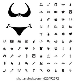 Bikini icon illustration isolated vector. beauty icons vector set. on white backgroun