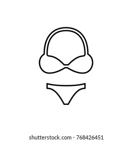 bikini icon illustration isolated vector