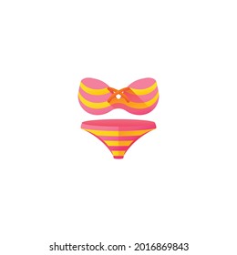 Icono bikini aislado en fondo blanco