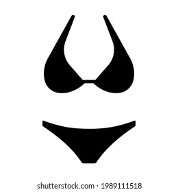 Bikini icon isolated vector illustration. High quality black style vector icon