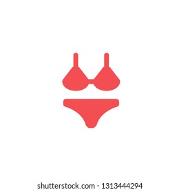 Bikini icon, isolated, white background. Exclusive Symbols - Vector
