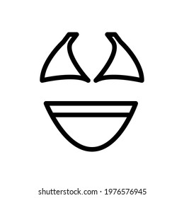 bikini icon line style vector