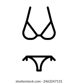 bikini icon in line. Vector illustration