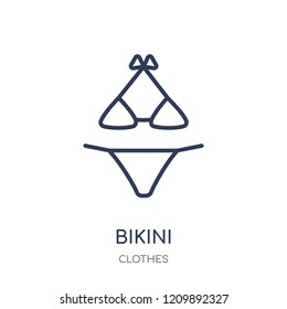 Bikini icon. Bikini linear symbol design from Clothes collection. Simple outline element vector illustration on white background.