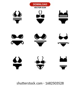 bikini icon or logo isolated sign symbol vector illustration - Collection of high quality black style vector icons
