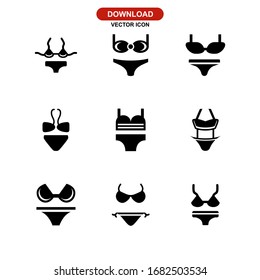 bikini icon or logo isolated sign symbol vector illustration - Collection of high quality black style vector icons

