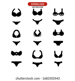 bikini icon or logo isolated sign symbol vector illustration - Collection of high quality black style vector icons

