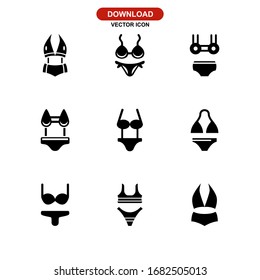 bikini icon or logo isolated sign symbol vector illustration - Collection of high quality black style vector icons
