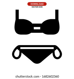 Icono bikini o logo aislado símbolo de signo ilustración vectorial. iconos vectoriales de estilo negro de alta calidad.
