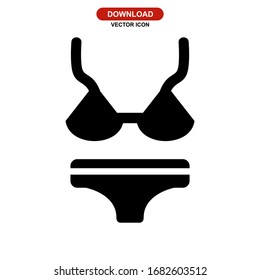 Icono bikini o logo aislado símbolo de signo ilustración vectorial. iconos vectoriales de estilo negro de alta calidad.
