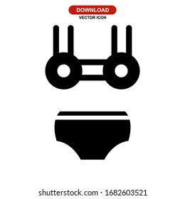 bikini icon or logo isolated sign symbol vector illustration. high quality black style vector icons.