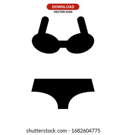 bikini icon or logo isolated sign symbol vector illustration - high quality black style vector icons
