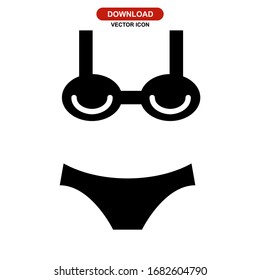 Bikini-Symbol oder -Logo einzeln auf Zeichen Vektorillustration Illustration - hochwertige Vektorsymbole in schwarzem Stil
