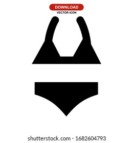 bikini icon or logo isolated sign symbol vector illustration - high quality black style vector icons
