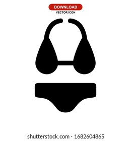 bikini icon or logo isolated sign symbol vector illustration - high quality black style vector icons

